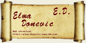 Elma Donević vizit kartica